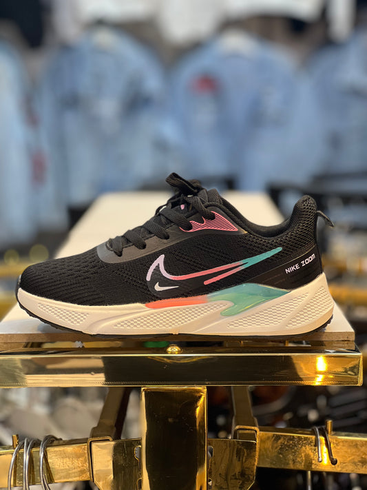 NIKE ZOOM NOIRE +VERT ORANGE